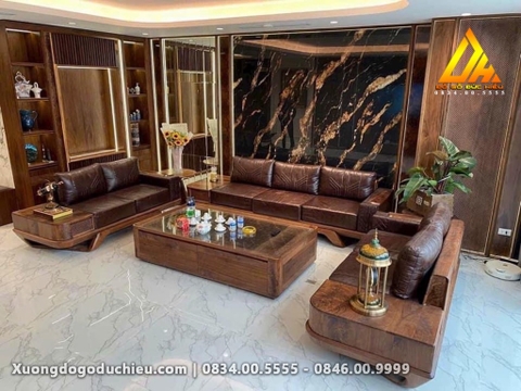 Combo Sofa chân thuyền + Kệ Tivi