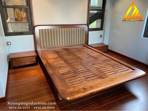 Giường 1m8 x 2m bọc đệm đầu giường