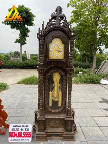 Đồng Hồ Cây 2m3 Gỗ Mun đuôi công