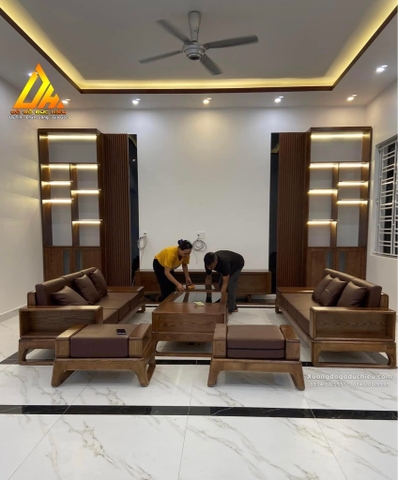 Combo Sofa Zito Đối và vách kệ tivi