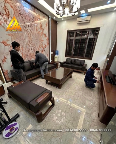 Combo Sofa & Kệ tivi chân xoắn