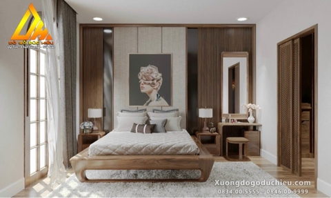 Phòng Ngủ Gỗ Óc Chó Nhập Khẩu Bắc Mỹ