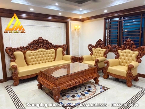 Bộ Hoàng Gia bọc đệm cao cấp Tân Cổ Điển