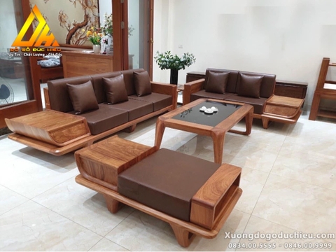 Sofa Góc L mẫu ngăn kéo vát