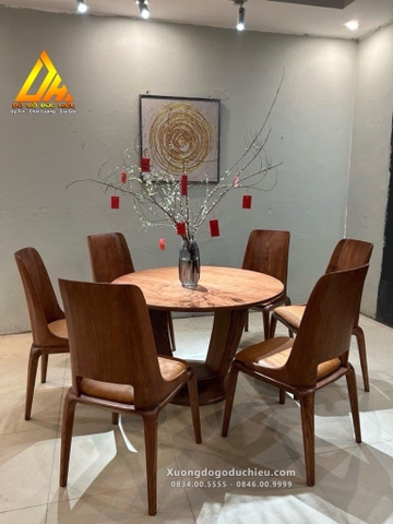 Bàn Ăn Tròn 8 Ghế