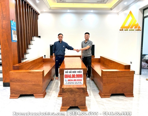 Bộ Sofa Nguyên Khối 100% gỗ Hương