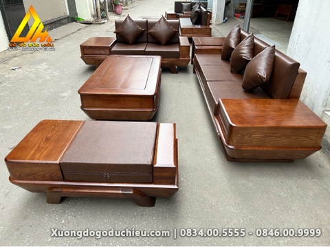 Sofa zito chân thuyền gỗ Sồi (Hà Nội)