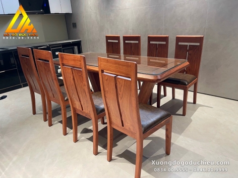 Bộ Bàn Ăn Hiện Đại gỗ Hương đá (Bán về Hà Nội)