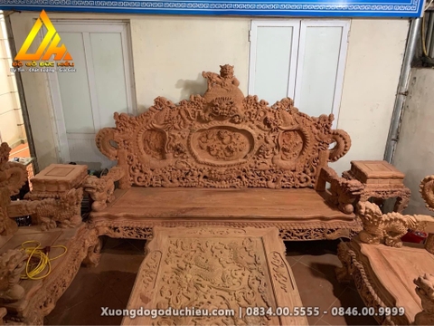 Rồng Đỉnh gỗ hương mộc thô