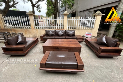 Sofa Đối gỗ Óc Chó Bắc Mỹ