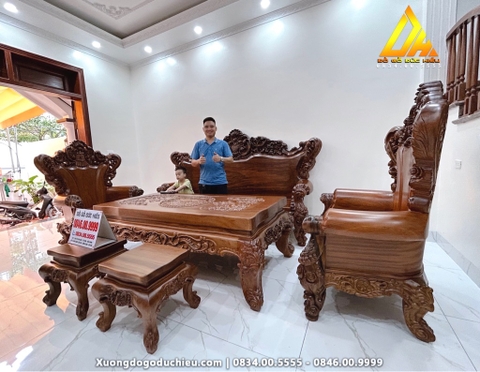 Bộ 6 món Gõ Đỏ phun màu hạt dẻ(Bán về Đông Anh HN)