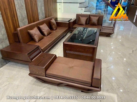 Sofa Chân Thuyền(Gỗ Sồi)