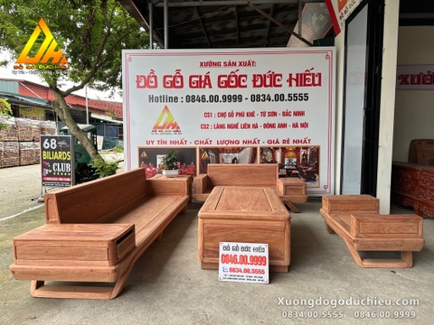 Sofa Chân Thuyền (mộc)