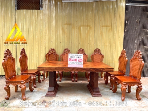 Bộ Bàn Ăn 8 Ghế mẫu Louis(Thanh Hóa)