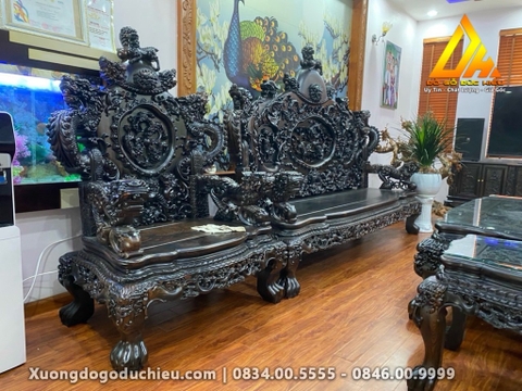 Bộ Rồng Đỉnh Mun Hoa Lào 12 món(Bắc Giang)