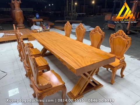 Bàn ăn 8 Ghế Nguyên Khối