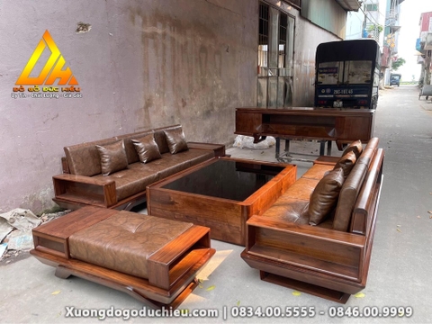 Sofa Đối và Kệ Tivi Óc Chó(Hà Nội)