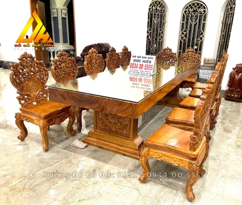 Bộ Bàn Ăn 12 Ghế Nguyên Khối(Hưng Yên)