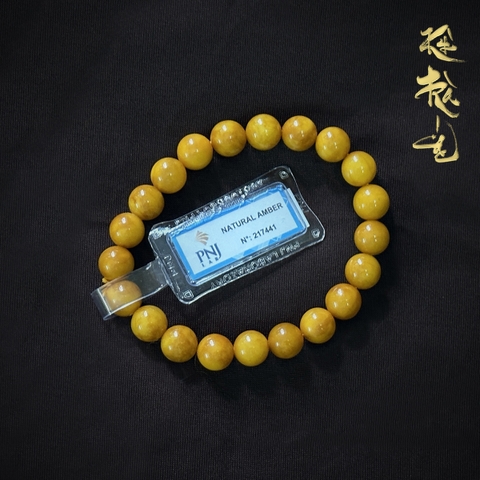 Vòng tay Hổ Phách hạt tròn