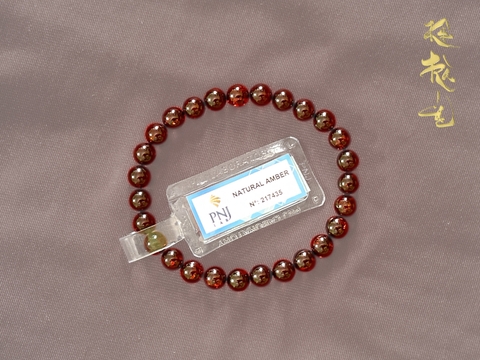 Vòng tay Hổ Phách hạt tròn