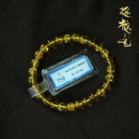 Vòng tay Hổ Phách hạt tròn