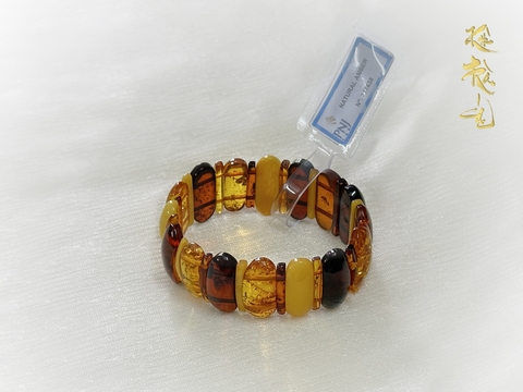 Vòng tay Hổ Phách đa sắc