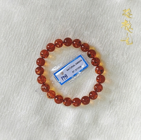 Vòng tay Hổ Phách hạt tròn