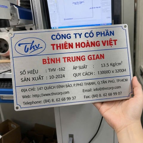 Tem inox khắc laser theo yêu cầu, bền đẹp, giá tốt
