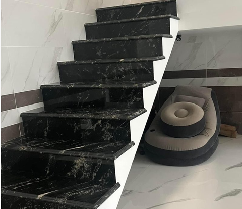 Đá cầu thang Oliver green Granite nhập khẩu Ấn Độ