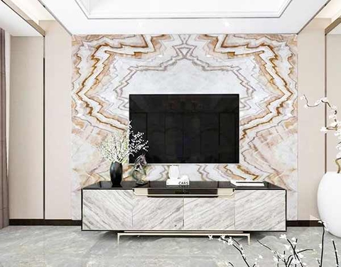 Đá ốp vách tivi mẫu 012