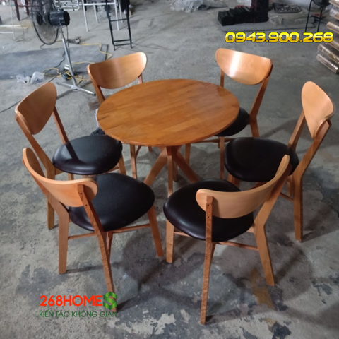 Bộ bàn ghế cafe gỗ HA731