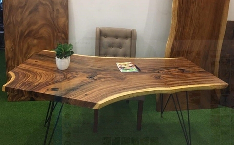 Bàn ghế gỗ nguyên tấm HA601