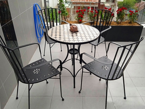 Bàn ghế ngoài trời HA408