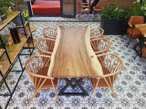Bộ bàn ghế cafe gỗ HA730