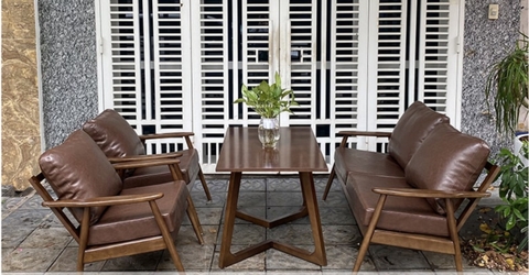 Bộ bàn ghế cafe gỗ HA736