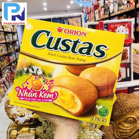 Bánh kem trứng Custas hộp 282g (12 cái)