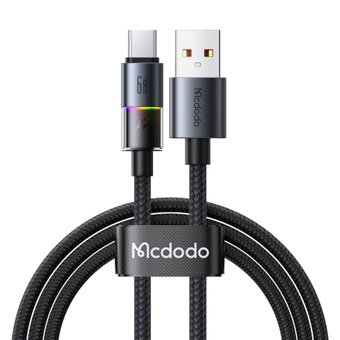 Cáp Sạc Gaming Mcdodo 6A USB to Type-C | Hiệu Ứng Đèn LED 7 Màu, Sạc Siêu Nhanh