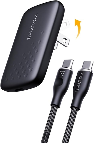 Cốc Sạc Nhanh Voltme Revo 30 Evo 30W | Thiết Kế Dẹt GaN 3, Chân Gập Gọn, Kèm Cáp 1m