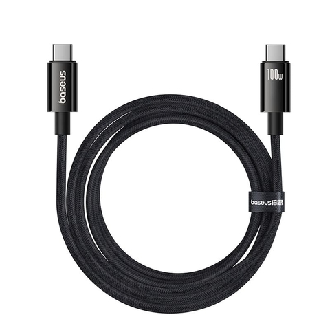 Cáp Sạc Baseus Tungsten Gold 100W Type-C to Type-C | Truyền Dữ Liệu 20Gbps, Xuất Hình 4K