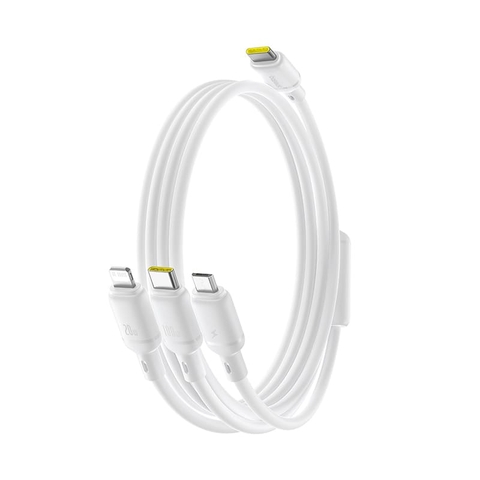 Cáp Sạc Nhanh Baseus Silky 3 trong 1 100W USB / Type-C to M+L+C | Sạc Siêu Nhanh Cùng Lúc 3 Thiết Bị