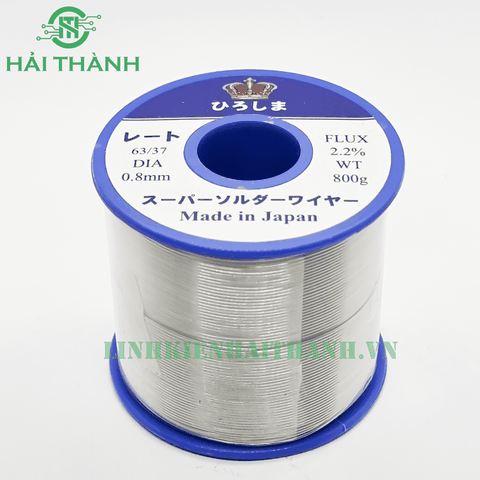 THIẾC HÀN JAPAN TỶ LỆ 63/37 800G SỢI  0.8MM