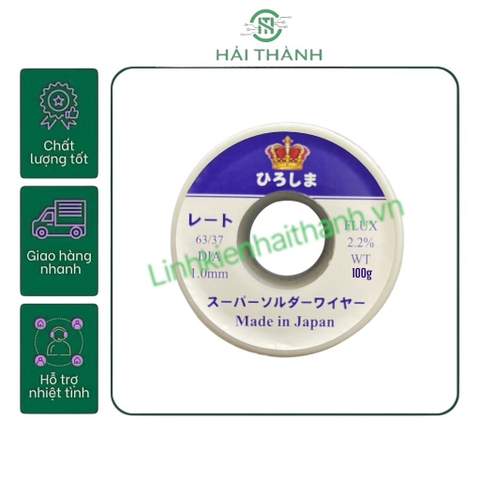 Thiếc Hàn JAPAN TỶ LỆ 63/37 SỢI 1,0mm ( 100g )