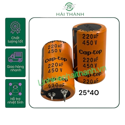 TỤ 220UF 450V HÀNG MỚI CAPTOP