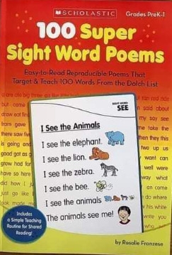 4A001.1. 100 super sight word poems (112) : đen trắng