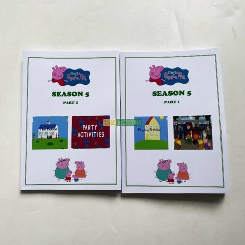 9A.9 BỘ Peppa Pig In gộp ss5( 2 quyển ) -124tr- IN PHUN