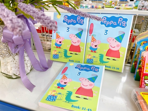 9A.3 Bộ Peppa Pig In gộp ss3-( 4 quyển từ 1-52)-476tr- LASER