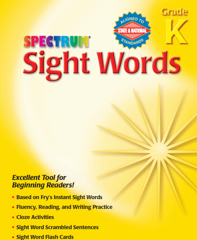 Spectrum K  Sight Words K