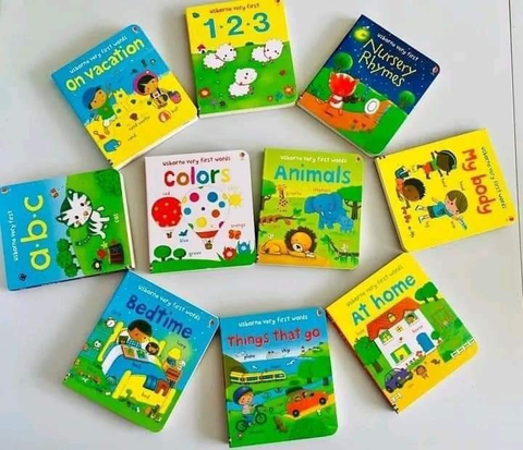Bộ sách usborne very first words 10q bìa cứng SÁCH NHẬP KHẨU