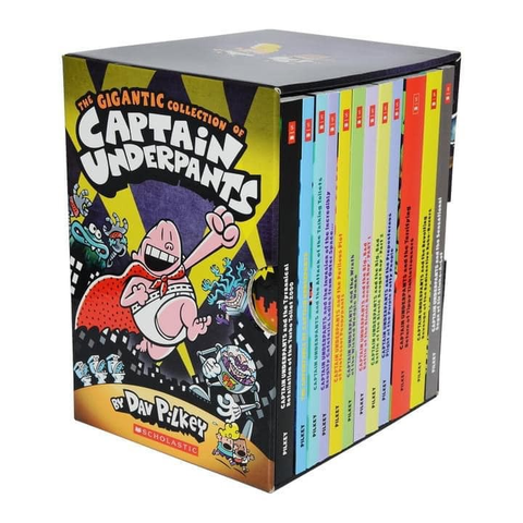 ( Sách nhập khẩu) Captain Underpants 12 cuốn- bản màu
