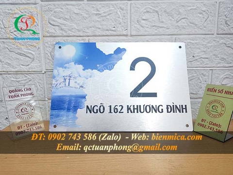 BIỂN SỐ NHÀ NHÔM ALCOREST MÀU INOX